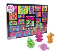 Schylling NeeDoh Squishmas Advent Calendar - 24 Mini Squeeze Toys - Christmas Countdown - Ages 3 to Adult