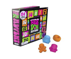 Schylling NeeDoh Squishmas Advent Calendar - 24 Mini Squeeze Toys - Christmas Countdown - Ages 3 to Adult