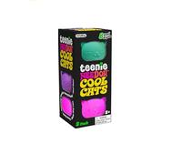 Schylling Teenie NeeDoh Cool Cats (3 Pack) - Mini Squishy Animals Fidget Toys, 8 Assorted Colours & Styles, Nee Doh Stress Balls For Anxiety Relief, Safe & Non-Toxic Dough; 3 Year Olds +