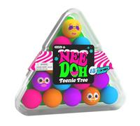 Schylling Teenie Tree Nee Doh - 15 Piece Christmas Nee Doh Stress Ball, Festive Fidget Toys, Sensory Balls, Anxiety Toys For Stress Relief, Safe Non-Toxic Dough Material
