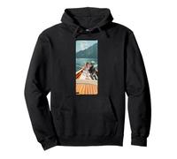 Sci-fi alien romance in Lake Como Italy scene Pullover Hoodie
