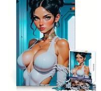 Sci-Fi Anime Woman 1000 Piece Jigsaw Puzzles for Adults Improve Memory Anxiety Relief Sharp Edge Wall Art Decor (38x52cm)