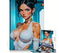 Sci-Fi Anime Woman Jigsaw Puzzles 1000 Piece for Adults Strengthen Recall Leisure Fun Quality Edge Elegant Gift (38x26cm)