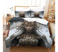 Sci-Fi Battle Goddess Comforter Covers Quilt Cover 3D Print Creative Duvet Cover for Teens And Adults Bedding Set Soft Microfiber with Pillow Cases with Zipper Closure 3 Pieces Double（200x200cm）