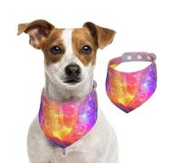 Sci Fi Cactus Reversible Cotton Dog Bandanas - Adjustable Small Large Dog Drool Bib For Birthday Wedding - Double Side Print