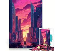Sci Fi Cityscape Cyberpunk 1000 Piece Jigsaw Puzzle for Adults Smart Reason Toy Home Enjoy Sharp Edge Santa Wish Item (50x75cm)