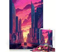 Sci Fi Cityscape Cyberpunk 1000 Piece Jigsaw Puzzle for Adults Smart Reason Toy Home Enjoy Sharp Edge Santa Wish Item (50x75cm)