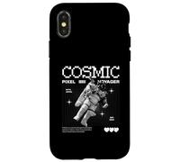 Sci Fi Cosmic Pixel Voyager Space Astronaut Journey Case for iPhone X/XS