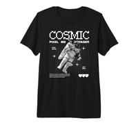 Sci Fi Cosmic Pixel Voyager Space Astronaut Journey Premium T-Shirt
