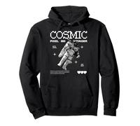 Sci Fi Cosmic Pixel Voyager Space Astronaut Journey Pullover Hoodie