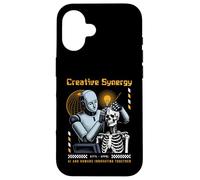 Sci Fi Creative Synergy AI Humans Innovating Together Case for iPhone 16