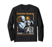 Sci Fi Creative Synergy AI Humans Innovating Together Long Sleeve T-Shirt