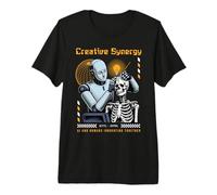 Sci Fi Creative Synergy AI Humans Innovating Together Premium T-Shirt