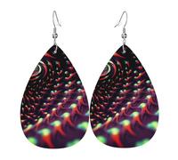 Sci-Fi Dizziness Leather Earring Creative Pendant Fashion Leather Earrings For Daily Beach