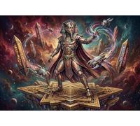Sci-Fi Egyptian Pharaoh 1000 Piece Wooden Jigsaw Puzzle,Impossible Challenge,Educational Toy,Adults & Kids 14+,Home Wall Decor,Gift Idea,Wood,Stress Relief (75x50cm)