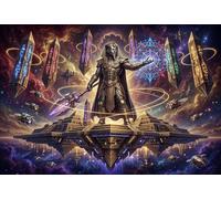 Sci-Fi Egyptian Pharaoh 1000 Piece Wooden Jigsaw Puzzle,Wood,Whimsical Challenge,Stress Relief,Educational Toy,Home Wall Decor,Gift Idea,Adults & Kids 14+ (75x50cm)