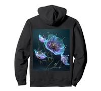 Sci Fi Flower Botany Wireframe Cyberpunk Plant Pullover Hoodie