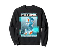 Sci Fi Future Forward Cyberpunk Android Vision Sweatshirt
