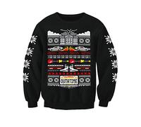 Sci Fi Future Time Travel Film Inspired Adults Christmas Jumper Sweatshirt (UK, Alpha, L, Regular, Regular) Blue