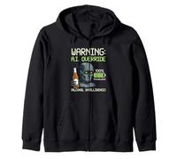 Sci-Fi Humor A.I. Override Alcohol Intelligence Robot Beer Zip Hoodie