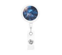 Sci-fi Jellyfish Retractable Badge Holder is Durable Sturdy Comes with A Lanyard for Office Hospital Staff Wearing