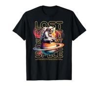 Sci Fi Lost in My Space Cosmic Skeleton Astronaut T-Shirt