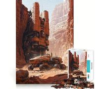 Sci-Fi Mars Outpost 1000 Piece Jigsaw Puzzles for Adults Jigsaw Mind Puzzle Mind Calm Art Assembly Unique Gift (38x26cm)