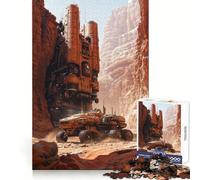 Sci-Fi Mars Outpost 1000 Piece Jigsaw Puzzles for Adults Jigsaw Mind Puzzle Mind Calm Art Assembly Unique Gift (38x26cm)