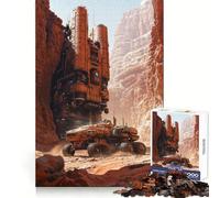 Sci-Fi Mars Outpost Jigsaw Puzzles for Adults 1000 Pieces Clear Logic Toy Quiet Hobby Perfect Cut Stylish Gift (50x75cm)