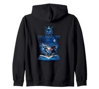 Sci-Fi Mecha Robot Battle Story Book Luminous Warrior Zip Hoodie