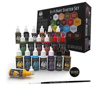 Sci-Fi Miniature Paint Set | Paints for Miniatures | Model Pint Set | 20x Acrylic Paints Set | Model Paints Dropper Bottles | Most Wanted 18ml Miniature Paints | The Army Painter Set with Brush