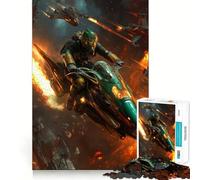 Sci-Fi Motorcycle Chase for Adults 1000 Piece Jigsaw Puzzle Mind Exercise Toy Family Joy Precision Cut Lovely Gift (38x26cm)