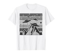 Sci-Fi Movie Fan Alien Spaceship Attack Retro Vintage T-Shirt