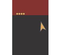 Sci-Fi Notebook: 100 Page Lined Notebook. Star Fleet Themed Captain's Journal. Dark Red over Black