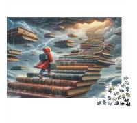 Sci-Fi Planet & Ringed Waterfall Scene 1000 Pc Thick Cardboard Jigsaw Puzzle for Teens 12-18, Logic Skill Puzzle, Holiday Party Activity, Thoughtful for Youngsters 70x50cm/1000pcs