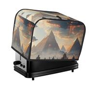Sci-Fi Pyramids And Flying Saucers Toaster Cover 2 Slice Kitchen Small Appliance Covers With Pockets Dust And Fingerprint Protectio