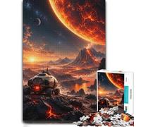Sci Fi Rover Volcano Planet Wooden Picture Puzzle for Adults, 1000 Pieces | Colour and shape sorting - a simple way to organise the image on quiet evenings.