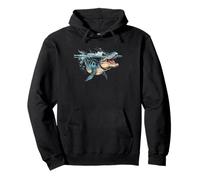 Sci-Fi Sea Monster in Color Explosion Pullover Hoodie