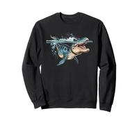 Sci-Fi Sea Monster in Color Explosion Sweatshirt