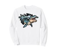 Sci-Fi Sea Monster in Color Explosion Sweatshirt