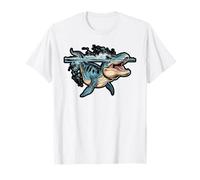 Sci-Fi Sea Monster in Color Explosion T-Shirt