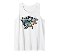 Sci-Fi Sea Monster in Color Explosion Tank Top