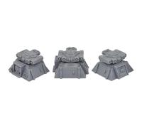 Sci-Fi Sentry Turrets 3x Twin-ML - 28mm Scale Scenery For Tabletop Wargaming, RPGs & Dioramas