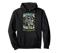 Sci Fi Space Battle Galactic Warfare Astronaut Pullover Hoodie