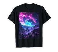 Sci-Fi Space Galaxy Planet Alien Landscape Vaporwave Art T-Shirt