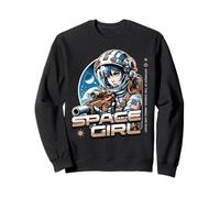 Sci Fi Space Girl Defender Of The Cosmos Armed And Ready Sweatshirt