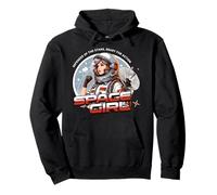 Sci Fi Space Girl Defender Of The Stars Ready For Action Pullover Hoodie