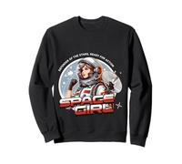Sci Fi Space Girl Defender Of The Stars Ready For Action Sweatshirt