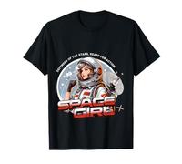 Sci Fi Space Girl Defender of The Stars Ready for Action T-Shirt