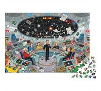Sci-Fi Spaceship Bridge Crisis Wooden Jigsaw Puzzle Waterproof 1000 Piece Puzzles for Adults Fun Home Decoration